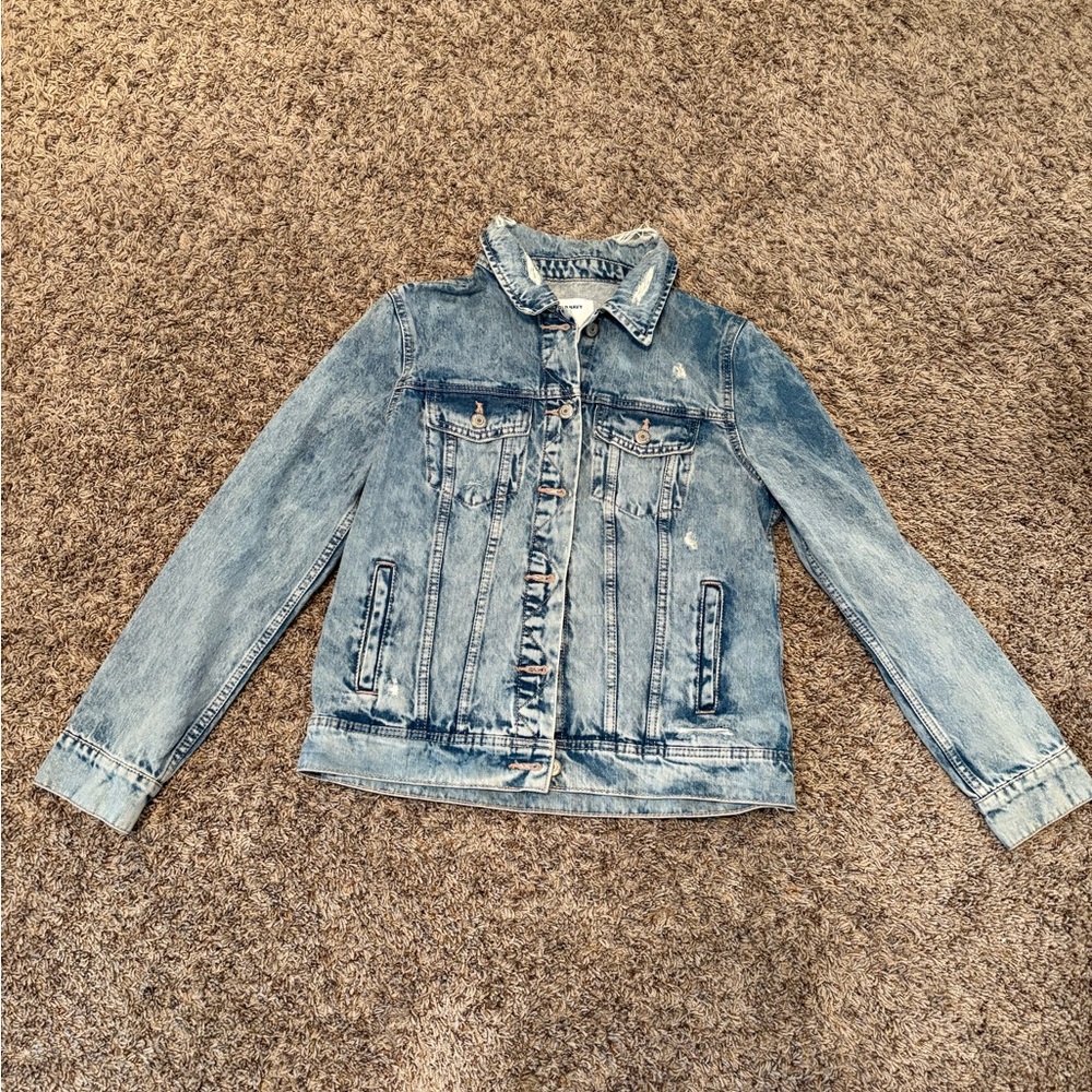 Old Navy Light Blue Distressed Jean Jacket